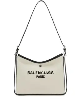 Balenciaga Biarri logo-plaque canvas shoulder bag 30796784