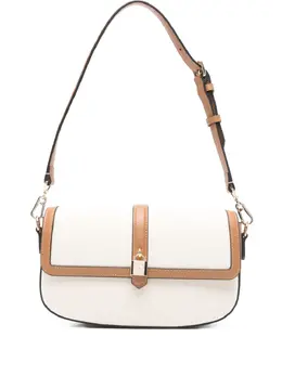 Karl Lagerfeld leather-trimmed canvas shoulder bag 30677154