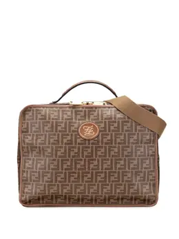Fendi 2010-2025 Zucca Coated Canvas Karligraphy travel bag 30970839