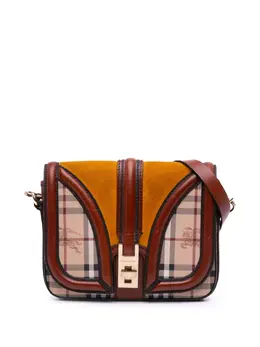 Burberry 2000-2017 Haymarket Check Coated Canvas Brickfield crossbody bag 30962676
