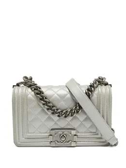 Chanel 2024 mini Boy Chanel quilted-leather shoulder bag 30329407