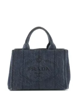 Prada 2000s mini Canapa tote bag 30839659