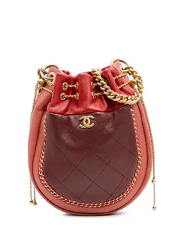 Chanel 2018 CC Quilted Calfskin Drawstring bucket bag 30962788