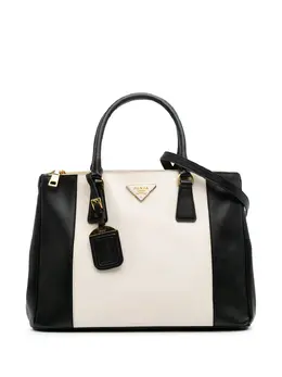 Prada 2000-2024 Medium Bicolor Saffiano Lux Galleria Double Zip satchel 30962381