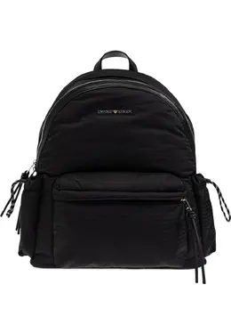 Emporio Armani logo-plaque quilted backpack 30853289