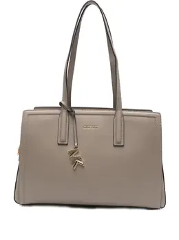 Сумка-тоут Laila среднего размера с металлическим логотипом Michael Kors, серый 30464835 | серый
