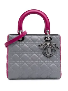 Christian Dior 2014 Medium Bicolor Lambskin Cannage Lady Dior satchel 30973530