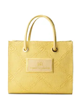 Elisabetta Franchi small woven-jacquard tote bag 30300926