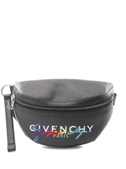 Givenchy 2010s rainbow logo-embroidered belt bag 30646830