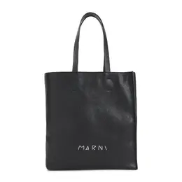 Marni-Black Museo Soft New Large Calf Leather Shoulder Bag-Donna 52104603173204