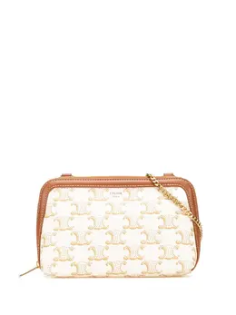 Celine 2021-2025 Triomphe Coated Canvas Clutch On Chain crossbody bag 30968825