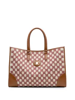 Celine 2020 Triomphe Embroidered Canvas Horizontal Cabas tote bag 30960173