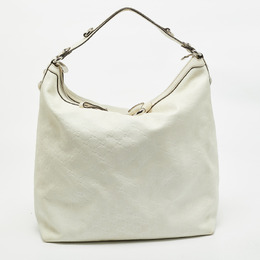Gucci White Guccissima Leather Large Icon Bit Hobo 1172081