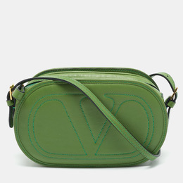 Valentino Green Leather Logo Go Crossbody Bag 1172107