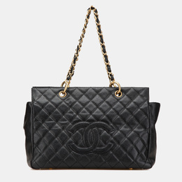 Chanel Black Grand Quilted Caviar Timeless Shopping Tote 1171326