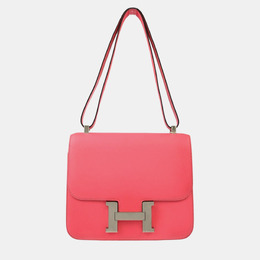 Hermes Constance III 24 Rose Azalee Evercolor Shoulder Bag 1171271