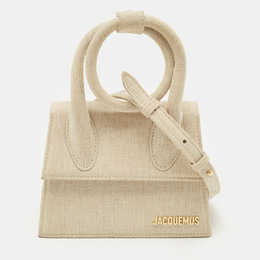 Jacquemus Beige Fabric Le Chiquito Noeud Top Handle Bag 1170748