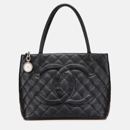 Chanel Black Caviar Medallion Tote 1171083