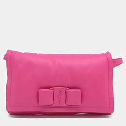 Salvatore Ferragamo Pink Leather Viva Bow Mini Crossbody Bag 1170746