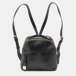 Furla Black Leather Favola Backpack 1170324