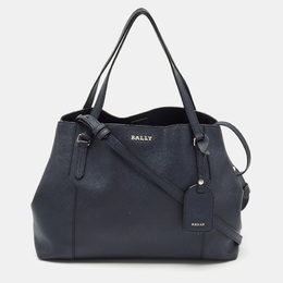 Bally Navy Blue Leather Medium Seraphine Tote 1170497