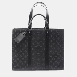Louis Vuitton Sac Plat 24H Black Monogram Eclipse Canvas Tote Bag 1167744