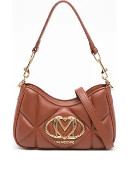 Стеганая сумка через плечо с логотипом Love Moschino, коричневый 29943064 | коричневый