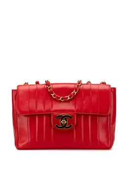 Chanel 1994-1996 Jumbo XL Vertical Quilt Lambskin Single Flap shoulder bag 30984901