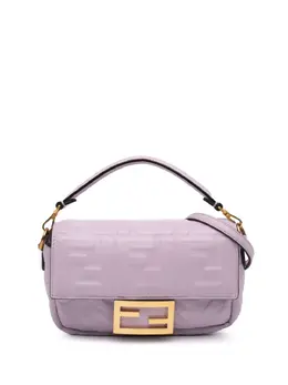 Fendi 2010-2025 Mini Zucca Embossed Leather Baguette satchel 30990474