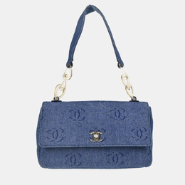 Chanel CC Blue Denim Shoulder Bag 1171270