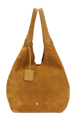 Замшевая большая сумка Polo Ralph Lauren, caramel plor-wy29 | caramel