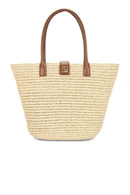Сумка-тоут с монограммой Lou Anine Bing, natural & cognac anin-wy80 | natural & cognac