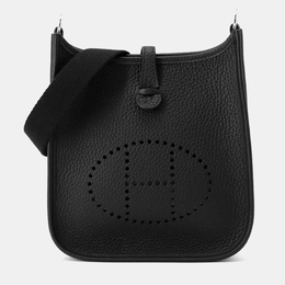 Hermes Evelyne TPM Long Black Taurillon Clemence Shoulder Bag 1168578
