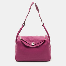 Hermes Tosca Taurillon Clemence Leather Palladium Finish Lindy 34 Bag 1172371