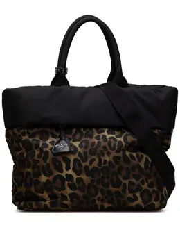 Prada 2000-2025 Tessuto Leopard Print Reversible satchel 30989905