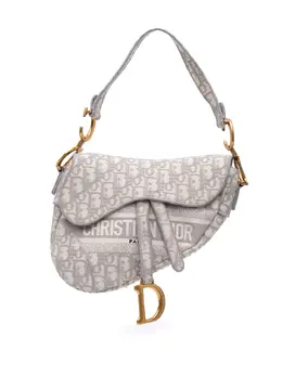 Christian Dior 2020 Oblique Embroidered Canvas Saddle Bag shoulder bag 30989740