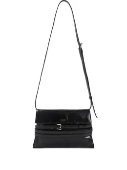 Moschino buckle-fastening leather shoulder bag 30975653