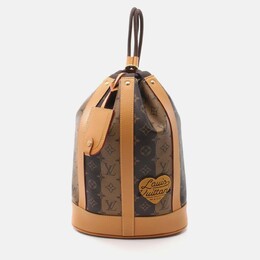 Louis Vuitton X Nigo Randonne Brown Coated Canvas Leather Monogram Stripe Shoulder Bag 1172767