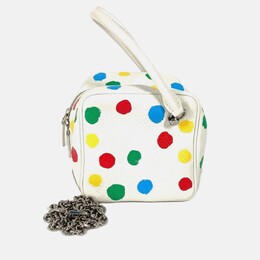 Louis Vuitton Yayoi Kusama White Monogram Empreinte Leather Square Bag 1172770