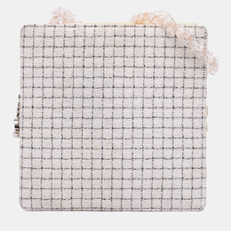 Chanel Brown/White Small Tweed and Resin Zipped Shopping Bag 1172913