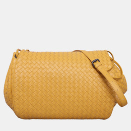 Bottega Veneta Intrecciato Yellow Leather Messenger Bag 1171966