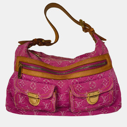 Louis Vuitton Baggy PM Pink Monogram Denim Shoulder Bag 1171953