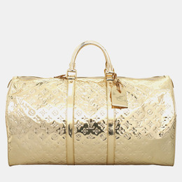Louis Vuitton Keepall Boston 55 Gold Monogram Miroir Bag 1171969