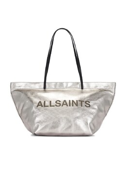 Сумка-тоут Serafina на холщовой основе Allsaints, silver allr-wy191 | silver