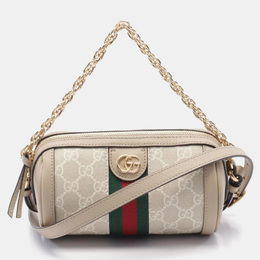 Gucci Ophidia Mini Beige Multicolor Coated Canvas Leather Shoulder Bag 1172618