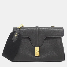 Celine Soft 16 Teen Black Leather Shoulder Bag 1172540