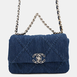 Chanel 19 Chain Blue Denim Shoulder Bag 1172298