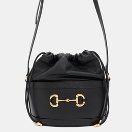 Gucci Horsebit 1955 Black Leather Bucket Bag 1172230