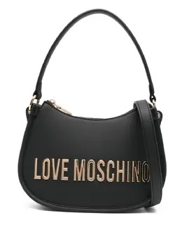 Love Moschino logo-plaque curved shoulder bag 29943070