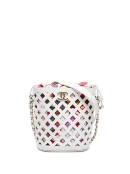 Chanel 2021 cut-out leather bucket bag 30952797